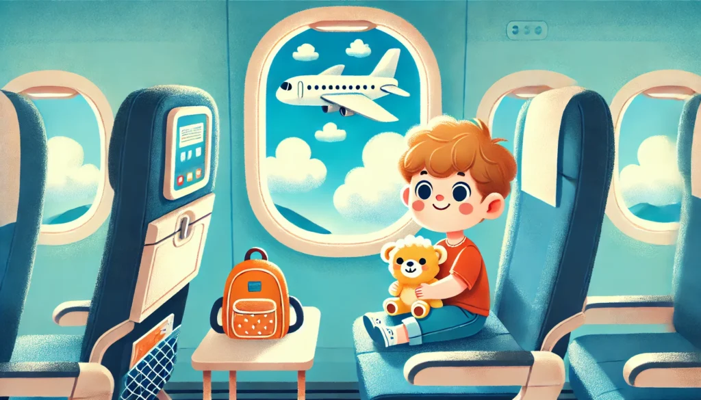 imagem de criança em avião